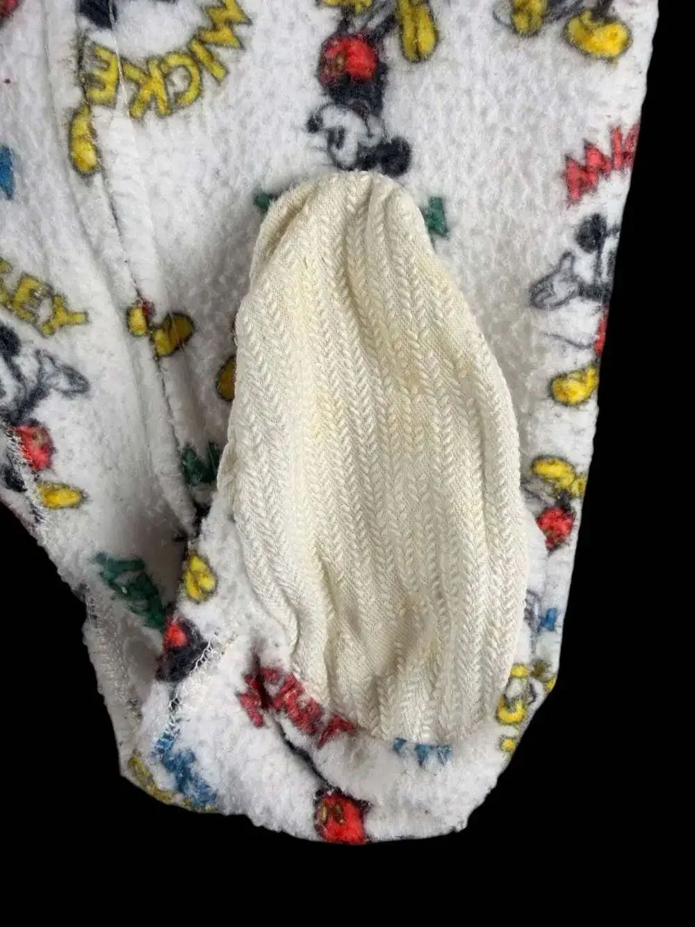 Vintage Disney Mickey For Kids Stuff Fleece Footed Pajamas Size 2T
